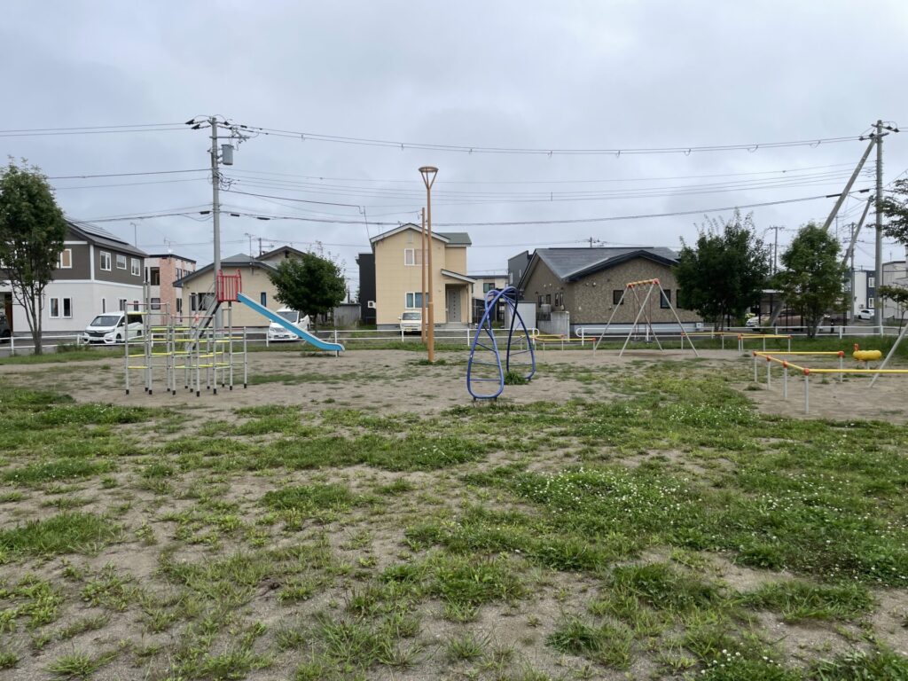 鶴野スマイル公園遊具全景